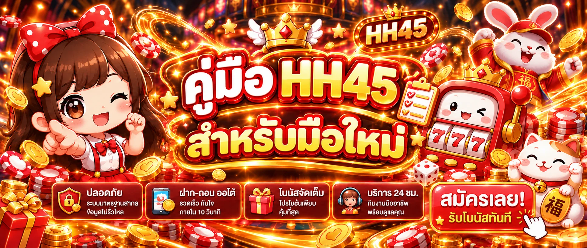 HH45 คู่มือมือใหม่ | สมัคร Login ฝากถอนครบ